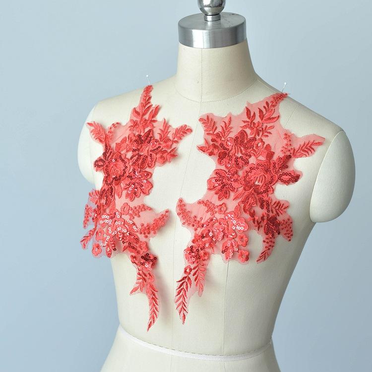 Multi-Color Flat Embroidery Embroidered Lace Flowers, Wedding Veil, Dress Handmade Diy Accessories, Clothes Decorative Lace Materials