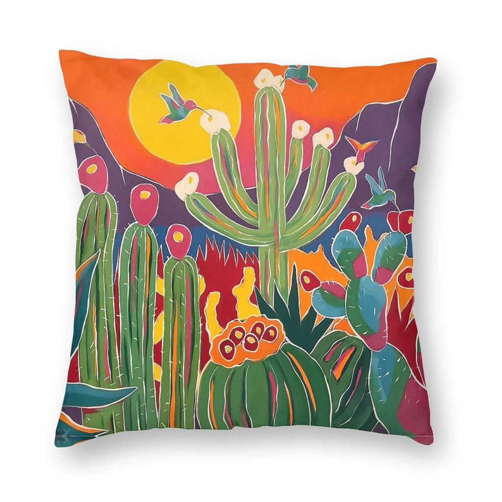 Delights Of The Spring Desert Square Pillowcase Polyester Linen Velvet Printed Zip Decor Pillow Case Sofa Seater Cushion X