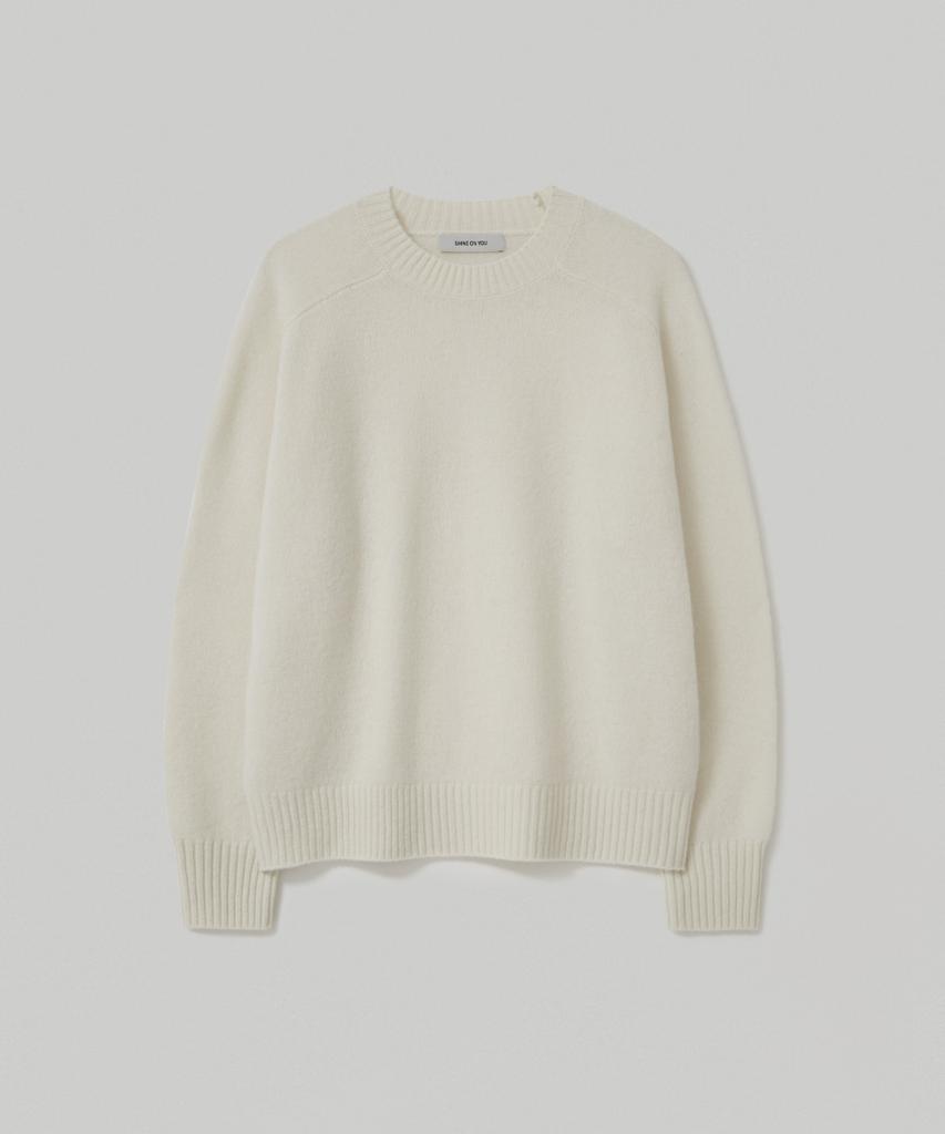 SHINE ON YOU 100% Rws Extra Fine Merino Wool Raglan Knit_Pink, Sky Blue, Ivory