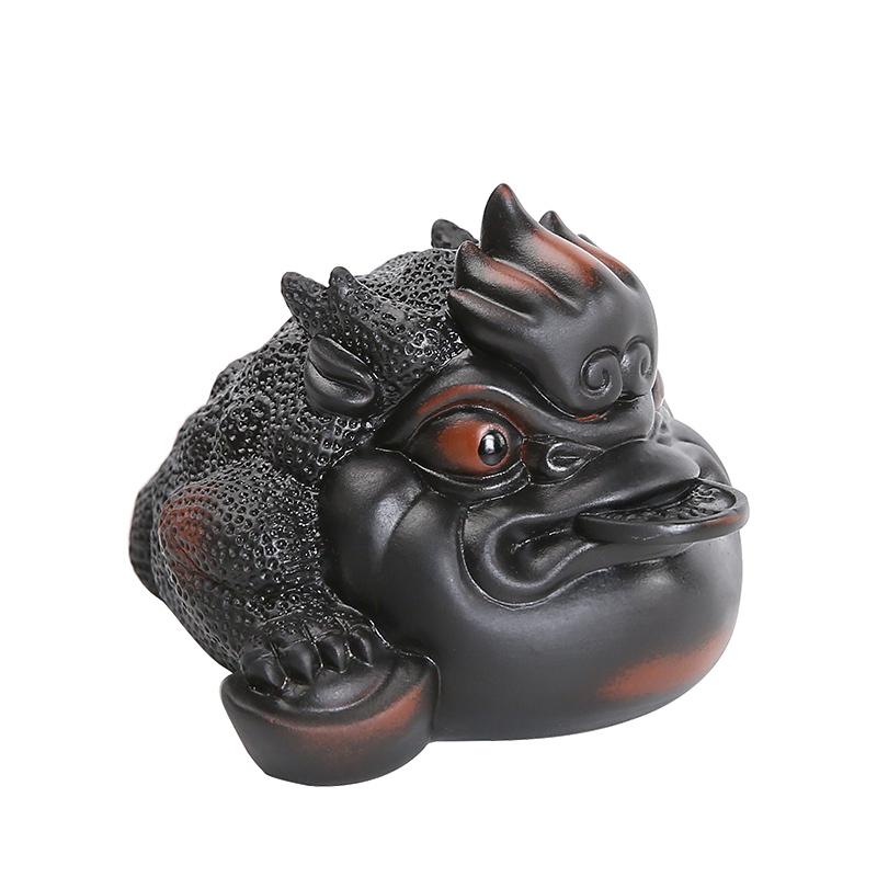 Purple Pottery Handmade Toad Tea Pet Living Room Tea Table Decoration Tea Ceremony Accessories Tea Tray Decoration