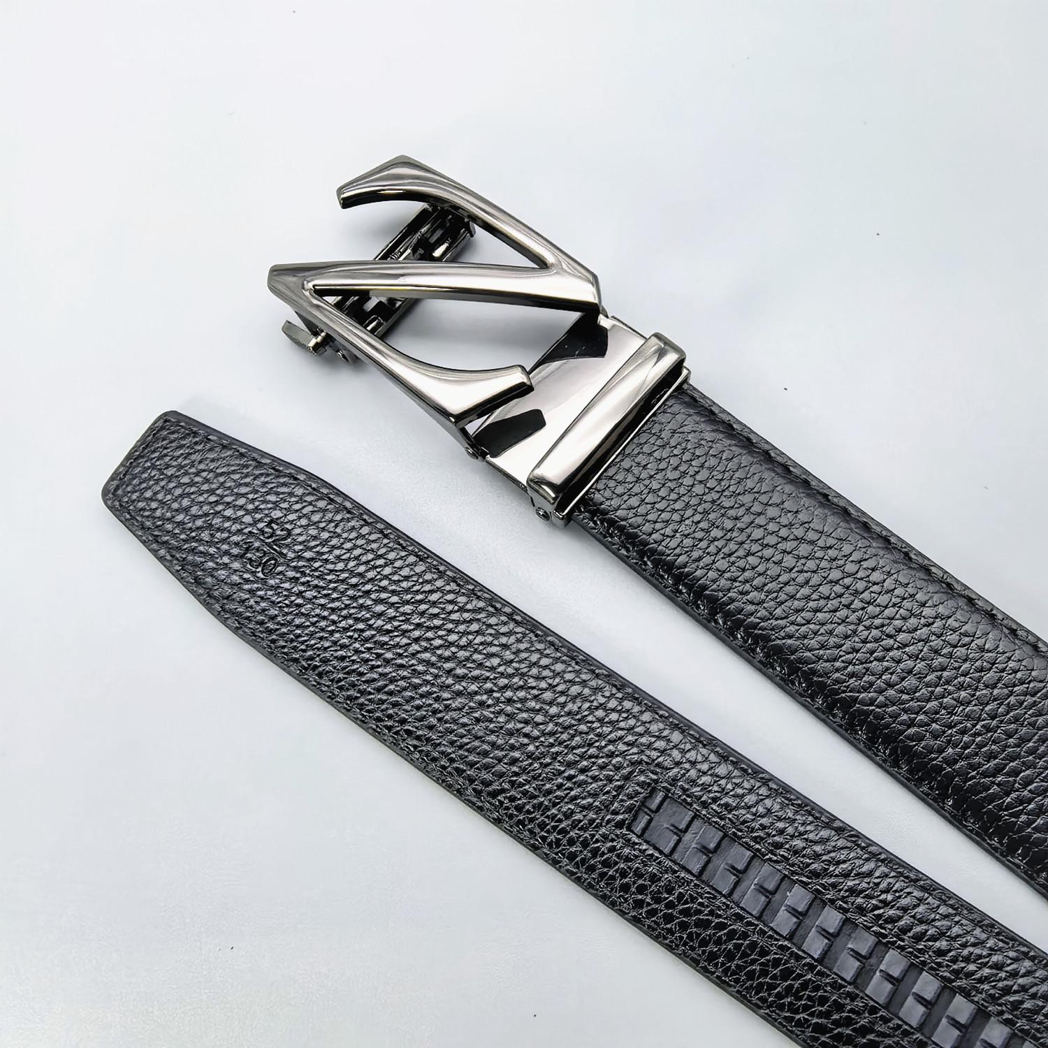 Men s Automatic Buckle Z Cross Belt - Simple Business Style 115 cm