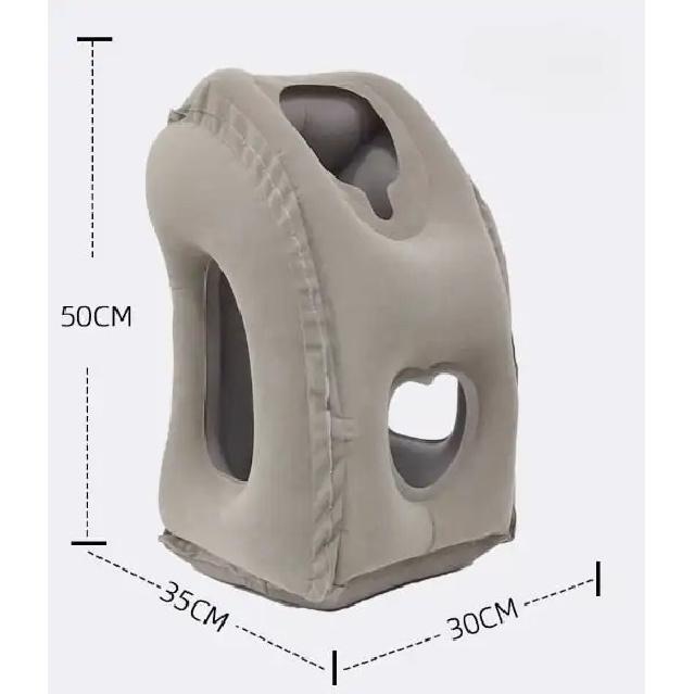 Upgraded Inflatable Air Cushion Travel Pillow Headrest Chin Support Cushions for Airplane Plane Car Office Rest Neck Nap Pillows
