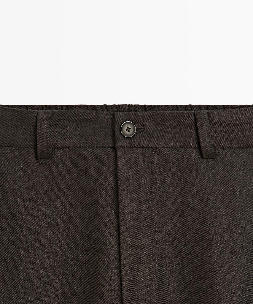 Masimodutti 100% Linen Elastic Pants