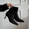 Fashion Ladies Shoes 2025 Hot Sale Back Zipper Women's Boots Fashion Crystal Office and Career Sexy Pointed Toe Best Seller Ankle Boots