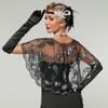Vintage Style Sequins Tassel Shawls Embroidery Flapper Shawl  Garment Accessories