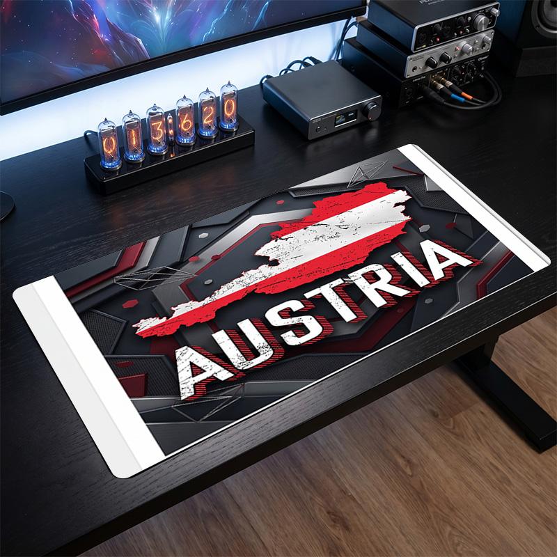 Austria Football Crest Mouse Pad, Extended Non Slip Rubber Desk Mat for Gaming Office Laptop Fan Gift