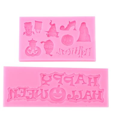 2Pcs Halloween Silicone Mold Witch Spectre High Heels Shape DIY Nonstick Durable Halloween Baking