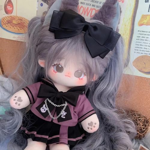 niannyyhouse 20cm Plush Clothes Jacket Skirt Shoes School Suit Cotton Doll Dress Up Doll Accessories