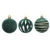 Decorative Hanging Balls Flocking Painted Balls Holiday Ornaments 6cm Diameter Hanging Ornaments Sturdy Hanging Loop Design