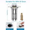 Stainless Steel Floor Drain Filter Washbasin Leak Plug Stainless Steel Odor Proof Bouncing Core Drains Hair Catcher Sink Straine