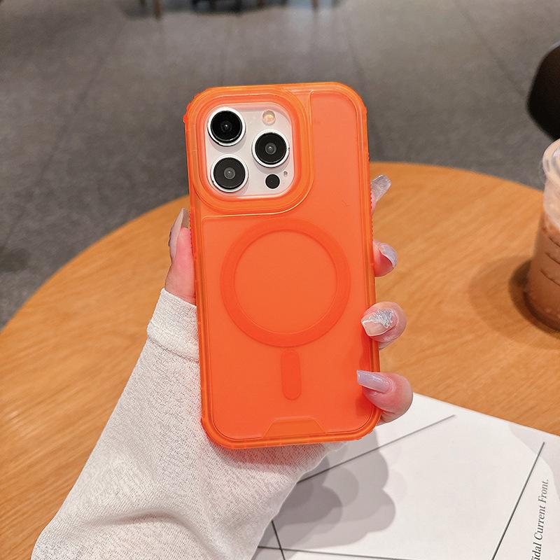 

For IPhone16promax Three-in-one Anti-fall Airbag Mobile Phone Protective Case Skin-sensitive Magnetic Attraction For iPhone 16 Pro