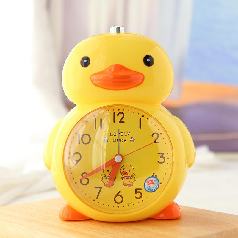 

Большой Желтый Утенок Будильник Милый Креативный Многофункциональный Бесшумный Прикроватный Светящийся Ленивый Мультяшный Утенок Студенческий Детский Будильник
