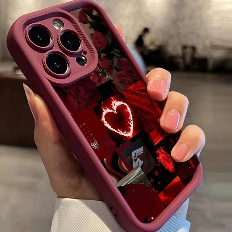 Feurige Liebe Rotes Herz Collage Hülle für Apple iPhone 11-16