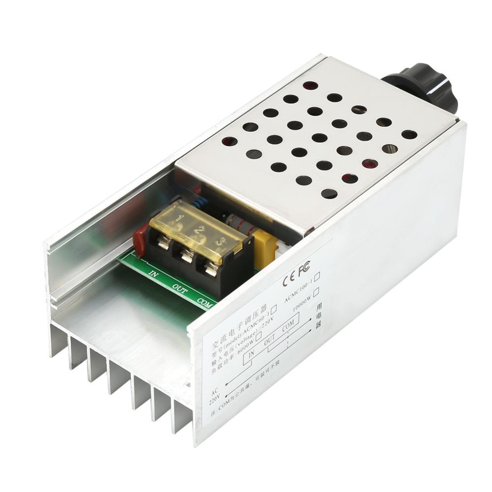 6000W SCR Electric Voltage Regulator AC 220V Voltage Controller Thermostat  Resistance Load