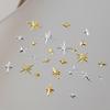 6/12 Grids Mix Nail Rivet Studs Gold/Silver Stars Light Nail Art Charms Starlight Accessories Manicure Supplies