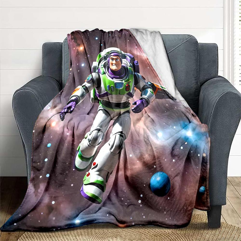 1Pc Buzz Lightyear Space Blanket Soft And Comfortable Casual Warm Camping Travel Christmas Halloween Xmas Gift M924353