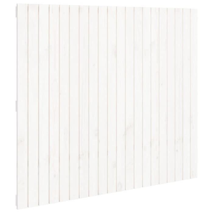 824939 vidaXL Tête de lit murale Blanc 127,5x3x110 cm Bois massif de pin
