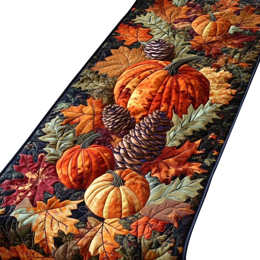 Pumpkin Print Decorative Tablecloth for Living Room Dining Table