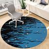 1pc Ocean Waves Office Round Area Rug, Indoor Mat Suitable For Office, Under Office Chairs Bedroom Living Room Home Decor, Room Deco