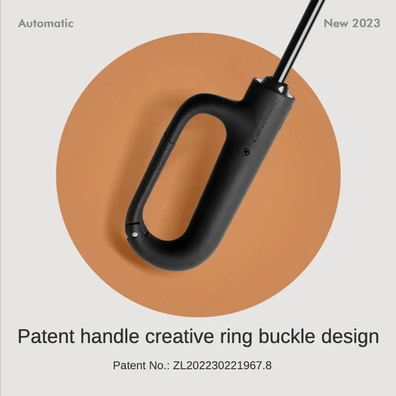 Extra Large Reinforced Wind-resistant Rain-resistant Dual-purpose UV-resistant Fully Automatic Ring-buckle Umbrella