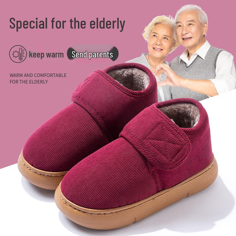 2025 New Windproof Non-Slip Winter Slippers for Men & Women: Warm Indoor/Outdoor Cotton Shoes