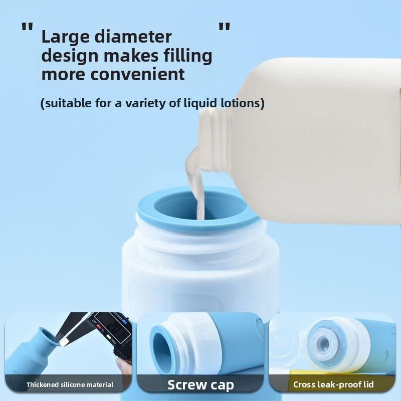 Cherry Blossom Silicone Dividing Bottle Set - Simple, Leak-Proof, Durable, Travel-Portable Silicone Dividing Bottle