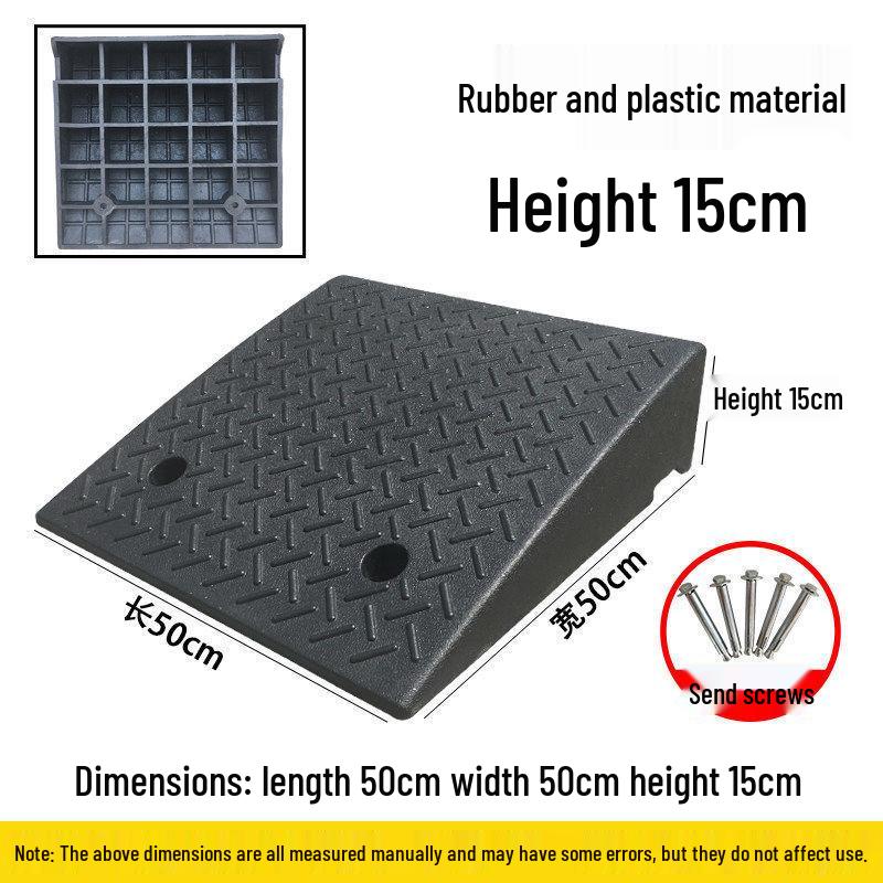 Rubber and Plastic Sloped Threshold Ramp Pad