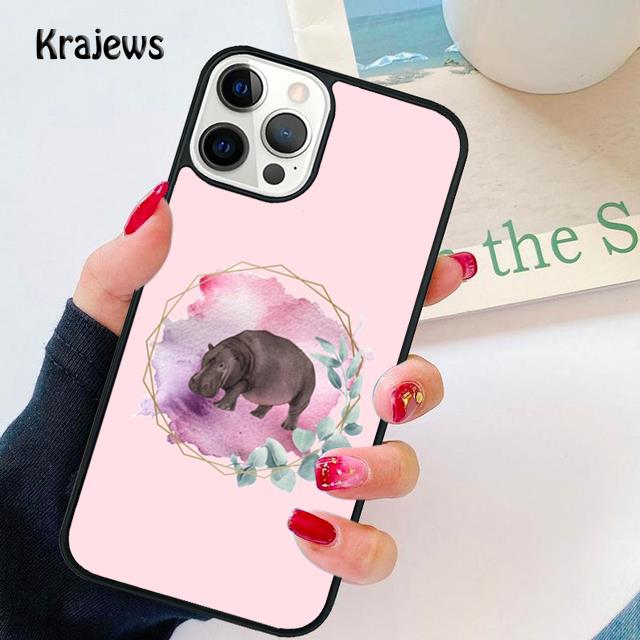 Animal Rhino Soft Phone Case For iPhone 17 Air 16 15 14 Max Plus 11 12 13 Pro Max Phone Cover coque Shell Fundas