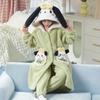Kids Flannel Pajamas Set Boys Girls Warm Long Sleeve Top And Pants Sleepwear Winter Home Nightwear