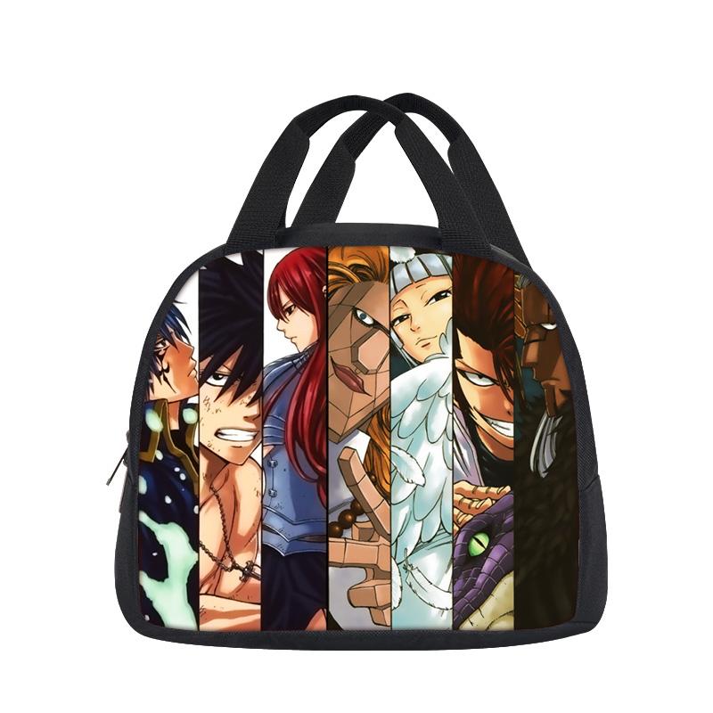 Fairy Tail Cartoon Handbag Insulated Lunch Bag School Bags and Girls Best Gift Stationery Suitable for Juice and Food