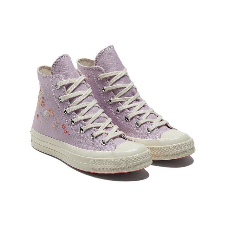 Chuck 70 Wmns Converse High 'Embroidered Floral Print - Pale Amethyst' Women's A01584C