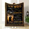 Blanket For Wife Romantic Couple Letter Print Bedroom Blanket for Livingroom Couch Lunch Break Soft Throw for Friend's Festival Gift