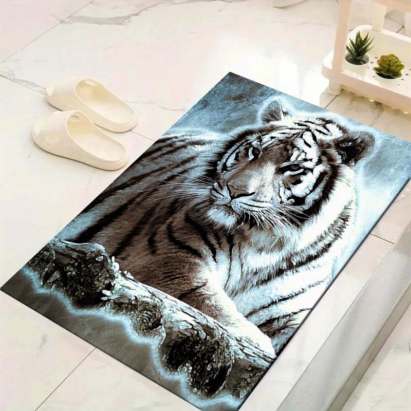 Lion Tiger Head Carpet Rug for Living Room Bedroom Home Sofa Decoration,Kids play Non-slip Floor Mat