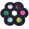 Coasters for Drinks with Gift Box - Set of 6 Colorful Retro Vinyl Record Disk Coasters with Funny Labels-Prevent Furniture from Dirty and