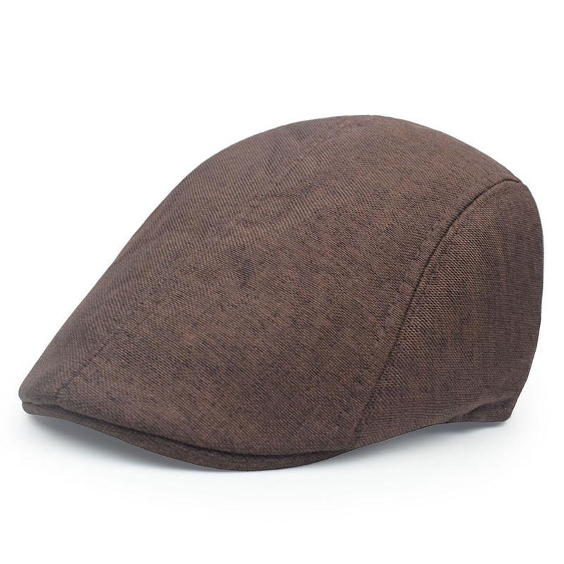 Solid color beret new men's spring and summer European and American retro forward cap cloth hat