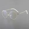 Denmark Oval Round Spectacle Frame Eyeglasses Ultralight Screwless Handmade Fashion Eyeglass Frame Men's Glasses Women Retro New