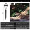 Outdoor Waterproof Solar Lawn Lamp - New Model with Courtyard Projection, Ground Plug, and Light & Shadow Path Decoration