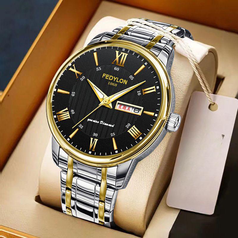 

Новые высококачественные полностью автоматические часы для мужчин с двойным календарем, светящиеся водонепроницаемые мужские кварцевые часы minimum