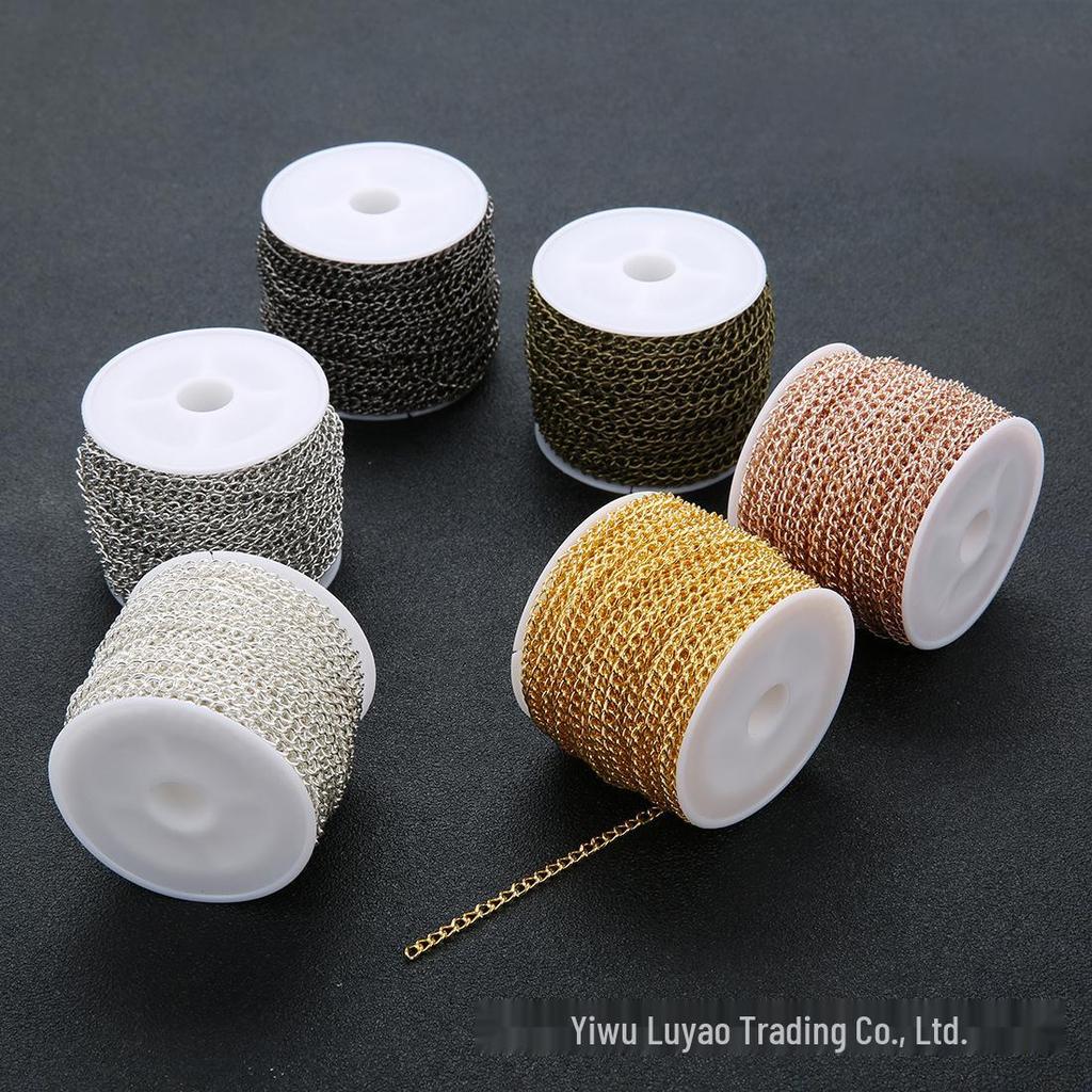 Οβάλ Επιμεταλλωμένη Σιδερένια Αλυσίδα Κρεμαστό Κορδόνι Κολιέ DIY Ημιτελής Μεταλλική Αλυσίδα.