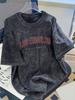 Mens 100 Cotton Washed Summer T Shirt Comfortable Fabric Hip Hop Style Streetwear Suitable Casual Urban Style Casual Outfits