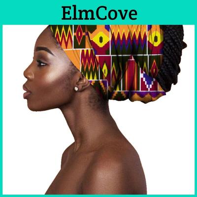 African Ethnic Cotton Headscarf With Sewn Detailing For Adult Women Allseason Wear