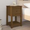 Day and Night - Day and Night Bedside Table Solid Pine Wood Honey Brown 40x35x61.5 Cm
