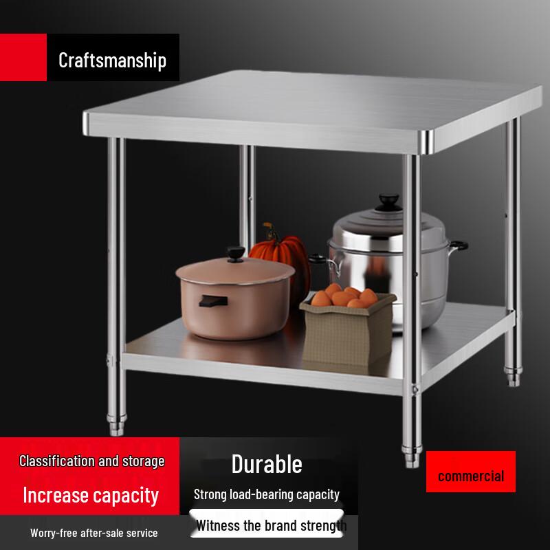 

Double-Layer Stainless Steel Kitchen Workbench