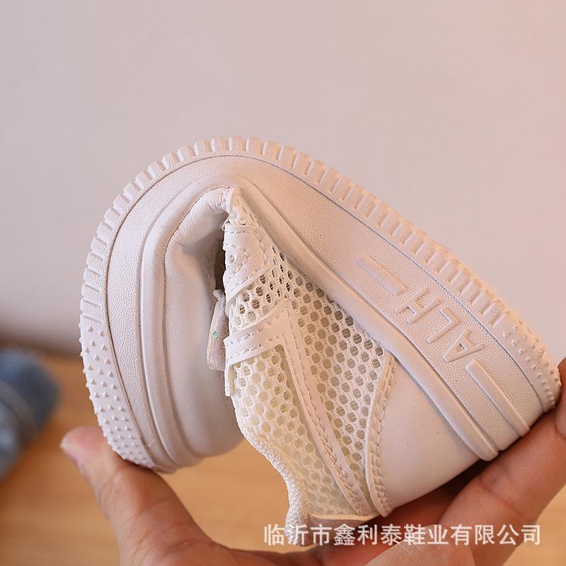 Children's Little White Shoes Single Net Summer New Children's Shoes Pure White School Activity Shoes Boys and Girls Net Shoes