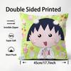 Poszewka na poduszkę Anime C-Chibi Maruko-chanS Wygodna Dwustronna Poszewka Idealna do Samochodu Sofy Sypialni i Nie Tylko