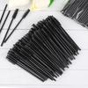 500 Pieces Disposable Mascara Wands Eyelash Brush Brow Brushes Applicators Lash Spoolies for Eye Lash Extension - Black