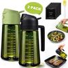 Dual-Use Glass Oil Spray & Pour Bottle - Large Capacity, Press-Type Design for Household Use