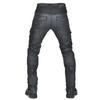 Mens Motorcycle Riding Pants With Protective Padding Reinforced Seams Multi-Pocket Tactical Design Stretchable Coated Fabric Fall