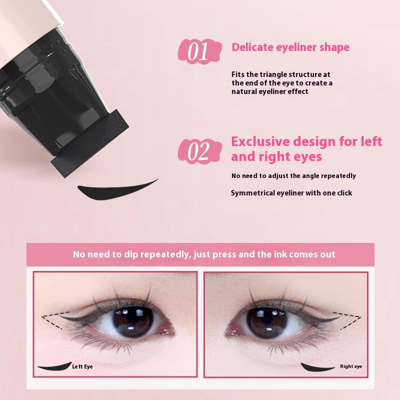 Double Head Rotatable Eyeliner Stamp Integrated Eyeliner Stamp Precise Outline Signet Long-Lasting Eyeliner Liquid Pen Cosmetics