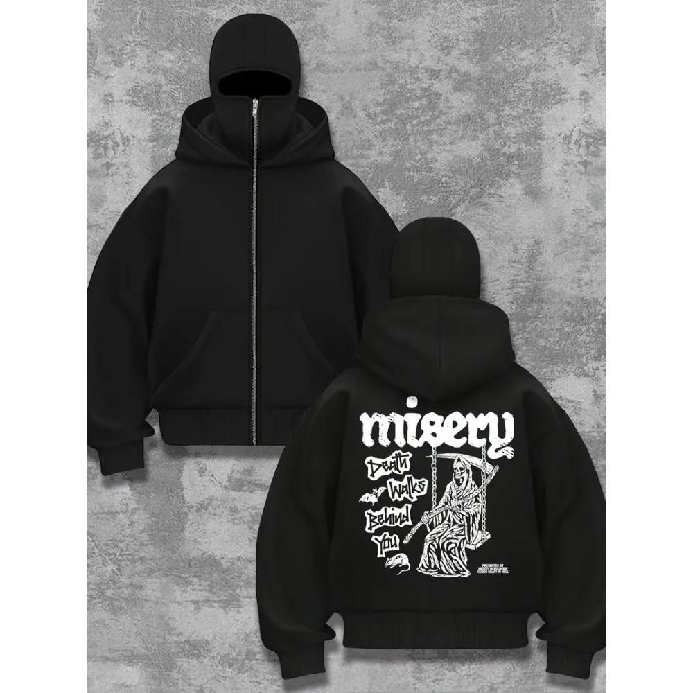 High End Doppelhut und Doppelhals Herren- und Damenmode und lustiger Streetstyle Mädchen Barak Hübsches Langarm-Kapuzensweatshirt